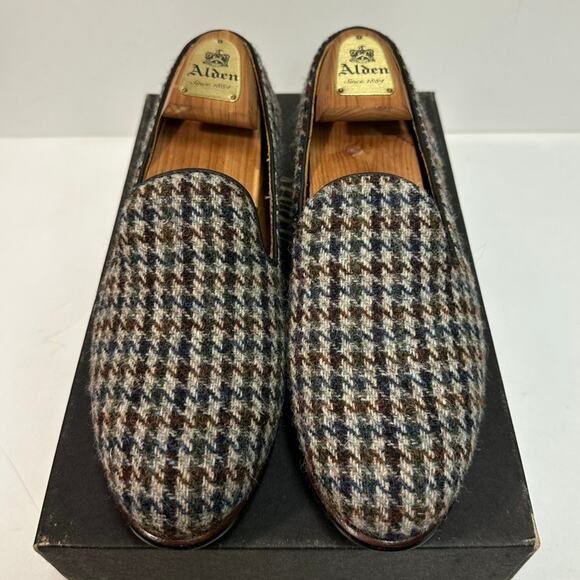 NIB J. Crew Camden Slip-On Loafer Harris Tweed Houndstooth Wool Multicolor 8 - Picture 2 of 9